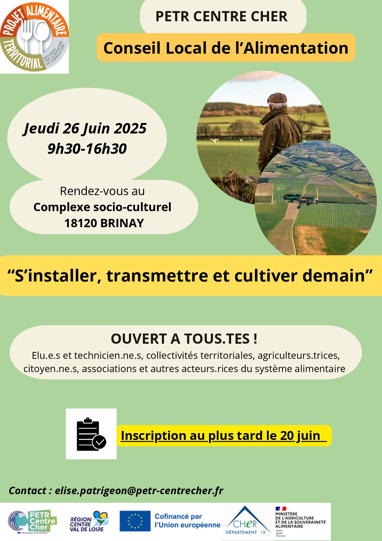 Conseil local de l'alimentation PETR CENTRE CHER