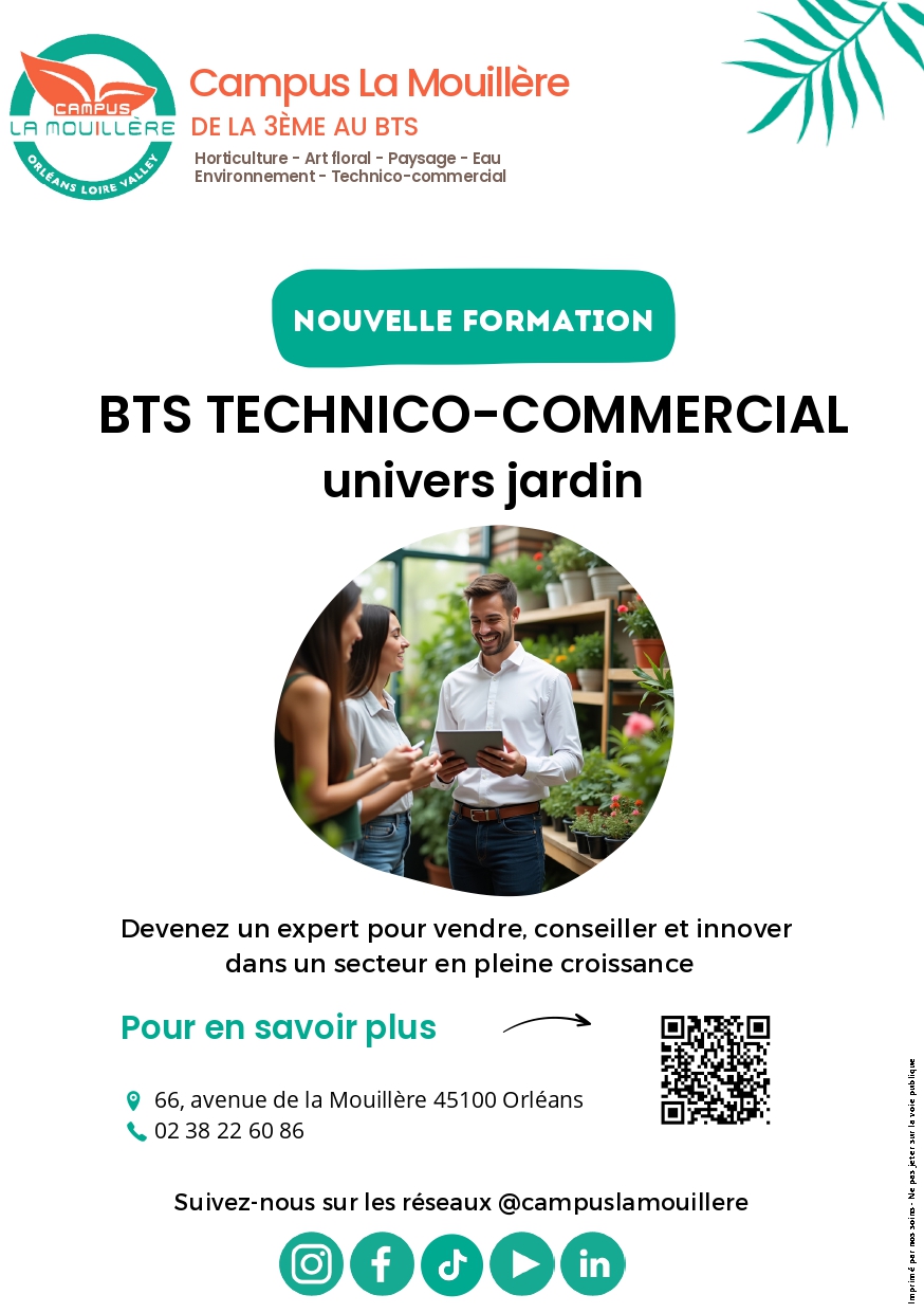 flyer BTS TC Campus la Mouillère à Orléans