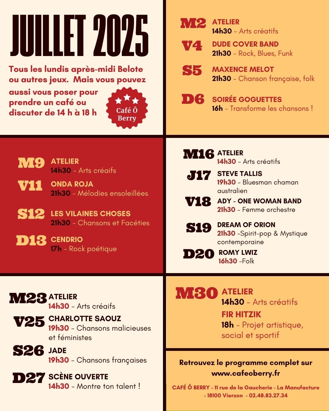 Programme Juillet 2025 (1) café o berry