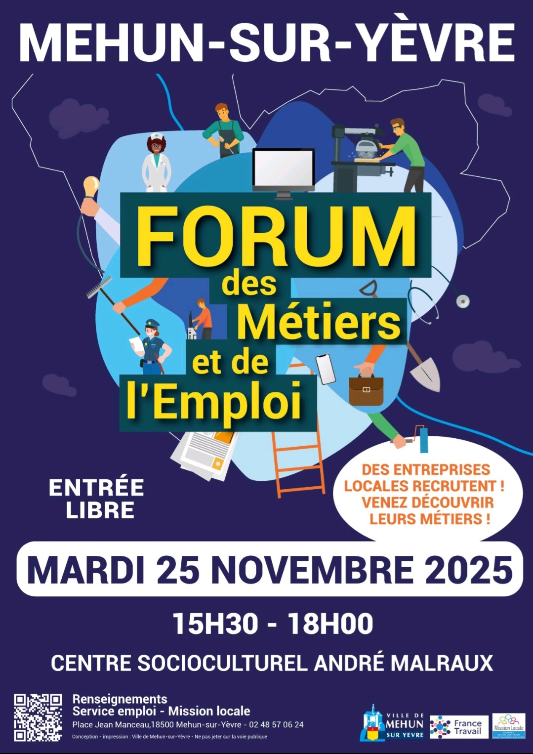 Forum des métiers et de l'emploi mehun